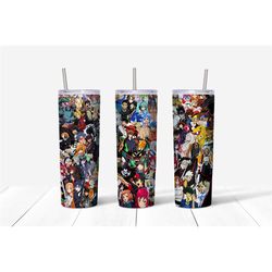 Anime Dragon Ballz Tumbler with Lid and Straw Stainless steel Custom  Skinny 20oz