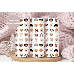 Dog Mom Tumbler, Dog Mama Gift for Mother's Day, Cute Dog Lover Tumbler Cup with Straw and Lid, Dog Groomer Tumbler, Dog