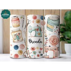 sewing tumbler personalized, sewing gifts, sewing cup, sewing gifts for women, sewing lover gift, sewing tumbler with st