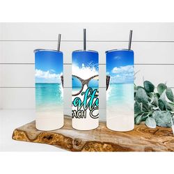 Salty Beach Personalized Tumbler, Personalized Tumbler, Double Wall Insulated, Gift, Tumbler with Lid & Straw, Custom Tu