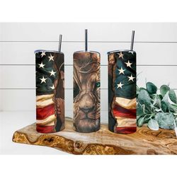 Faith and Strength Conquer Fear Tumbler, Personalized Tumbler, Double Wall Insulated, Gift, Tumbler with Lid & Straw, Cu
