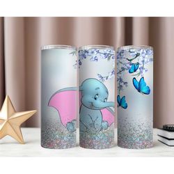Elephant Tumbler,Glitter, Butterfly, Tumbler,Sublimation Tumbler, Cold Cup, Hot cup, Flask