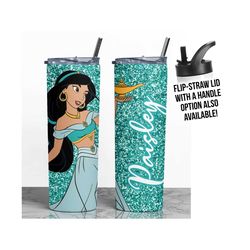 Custom Jasmine Gifts, Aladdin Tumbler, Custom Princess Jasmine Mug, Personalized Jasmine Tumbler, Aladdin Birthday Gift