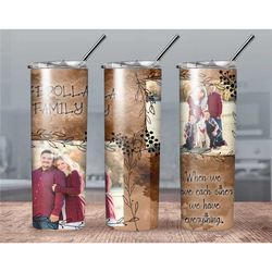 family picture tumbler // personalized family photo tumbler // rustic family photo tumbler gift// photo tumbler//perfect