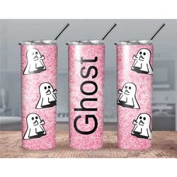 Funny Ghost Personalized Tumbler//Ghost Custom Tumbler//Funny Water Bottle//Glitter Ghost Tumbler//Cute Glitter Water Bo