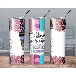 Nurse Life Tumbler//Pink Cheetah and Tiger Print Coffee Cup//Custom Coffee cup//Drinking glass//Holiday Gift Tumbler//Pe