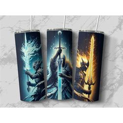 Heroes and unique magical sword Tumbler from Hobbit, Wizard, and Lord of the Rings, Supernatural Tumbler