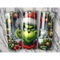 Grinch Tumbler, 20oz Tumbler with Straw, Grinch Tumbler Cup, Gift For Her, Gift for Him, Travel Cup, Birthday Gift