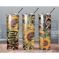 Personalized sunflower Tumbler//Personalized animal and sunflower tumbler// Mothers day custom Name Tumbler// Sunflower