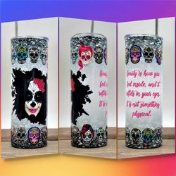 Sugar Skull Design | 20oz Tumbler | Sugar Skull | Fun Birthday Gifts | Halloween Tumbler | Colorful Skull Stainless Stee