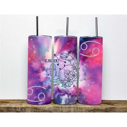 Cancer Zodiac Tumbler | Gift for Cancer-born | 20oz Tumbler | Astrology Sign, Personalized Gifts, Birthday Gifts, Zodiac
