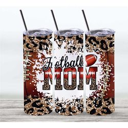 American Football Mom Black Glitter 20oz Skinny Tumbler Sublimation Designs Digital Download PNG Instant DIGITAL 300 Dpi