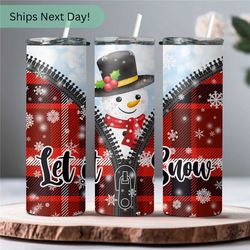 snowman tumbler custom gift on christmas - 20oz christmas tumbler for winter gift for her christmas tumbler - christmas