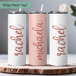 Bridesmaid Tumbler With Name Personalized Tumbler  20oz - Bridesmaid Proposal Gift For Her On Wedding day - Cute Bridesm