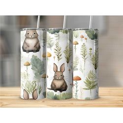 Cute Animal 20oz Straight Skinny Tumbler, Straight Sided Straw Tumbler with Handle, Personalized Gift For Women, Cute Be
