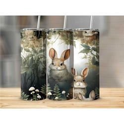 Cute Animal 20oz Straight Skinny Tumbler, Personalized Name Tumbler Cup with Straw, Cute Bear Tumbler Gift for Women, An