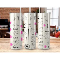 Valentines tumbler | Tumblerful gift| Romantic gift for her| Cupid Tumbler | Affirmations tumbler