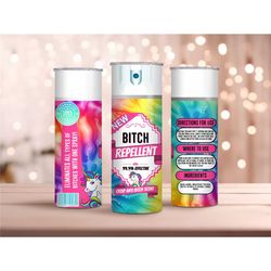 Bitch Repellent Rainbow Dye Spray Can Tumbler,Bitch Be Gone Funny Sassy Bougie Travel Mug,Gift For Her,Birthday Skinny T