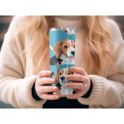 Cute Dog Tumbler with Straw, Personalized Dog Breed Tumbler with Name, Cute Gift for Dog Lover, Personalized Dog Tumbler