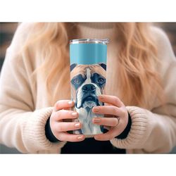 Cute Dog Tumbler with Straw, Dog Lover Gifts for Dog Mom, Personalized Dog Tumbler with Name, Dog Mom Gift for Women, Cu