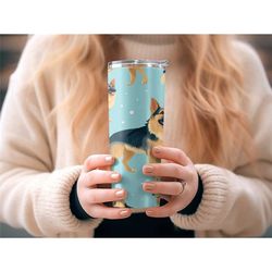 Cute Dog Tumbler for Mom for Mother's Day, Floral Dog Tumbler Cup for Women, Personalized Dog Mom Tumbler Gift for Mothe