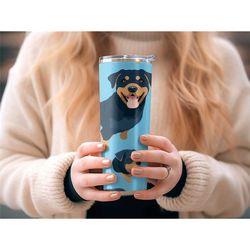 Cute Dog Tumbler with Straw, Dog Lover Gifts for Dog Mom, Personalized Dog Tumbler with Lid, Adopt a Dog Tumbler Cup