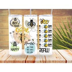 20oz Stainless Steel Tumbler - Queen Bee - Be Humble - Be True - Be You