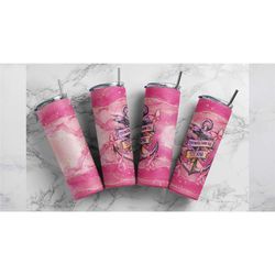 Cancer Survivor Tumbler | Breast Cancer Survivor Water Bottle | Pink Ribbon Drinkware Celebration Gift | Gift for Her