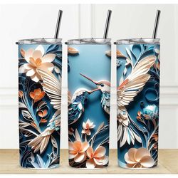 water bottle tumbler personalization available permanent marble design gift for her custom name drink bottle humming bir