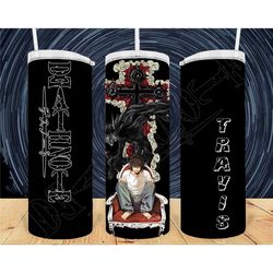 Japanese Art Inspired Anime Tumbler with Personalized Name - Perfect Gift for Anime Fans