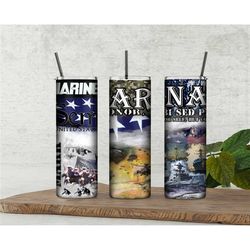 All Branches Of The Military, Veterans, Army, Marine, Navy Gifts, Custom Names & Messages Added, Personalize Tumbler, Tu