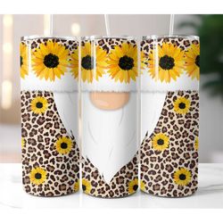 Sunflower Gnome  Tumbler Sublimation Transfer   Ready To Press   Gnome Tumbler Designs s   20 Ounce- 30 Ounce Tumbler