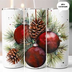 Personalized Christmas Tumbler With Straw   Christmas Cups Winter Tumbler Christmas Gift For Her Tumbler Designs