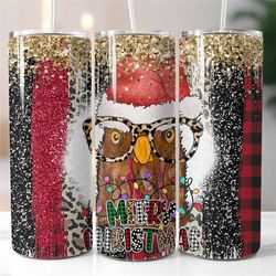 Christmas Chicken Tumbler Sublimation Transfer-Ready To Press Christmas Tumbler Designs Heat Transfer-20 Ounce- Tumbler