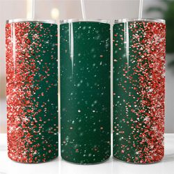 Holiday Glitter Tumbler Sublimation Transfer   Ready To Press   Christmas Holiday Tumbler Designs    Winter Glitter Tumb