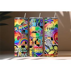 Pride Tumbler, love is love tumbler, Gifts for Her, gifts for him, they them gifts, christmas gifts, love wins tumbler,