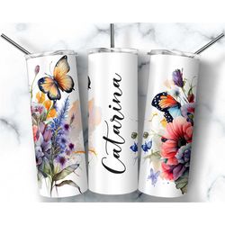 butterfly tumbler personalized, butterfly gifts, butterfly florals tumbler cup, butterfly gift for women, butterfly tumb