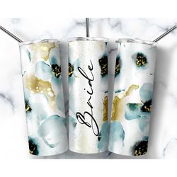 Bride tumbler, blue gold bride tumbler, Personalized Future Mrs Tumbler for Bride for Wedding ,Bride to Be Gift for Bach