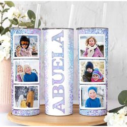 abuela tumbler gift, personalized grandma tumbler, photo tumbler for mimi, gigi gifts, nana to go cup, mimi travel mug,