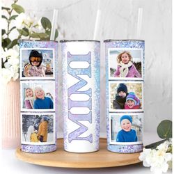 Mimi picture tumbler, personalized grandma tumbler, photo tumbler for mimi, gigi gifts, nana to go cup, mimi travel mug,