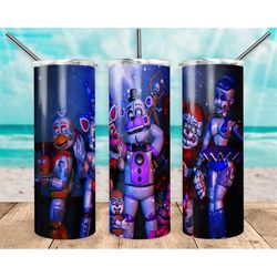 Five Nights At Freddy's FNAF Horror Tumbler Movies Characters Halloween 20oz Tumbler Travel Mug Cup Double Wall Insulate