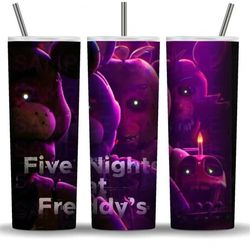 Five Nights At Freddy's FNAF Horror Tumbler Movies Characters Halloween 20oz Tumbler Travel Mug Cup Double Wall Insulate