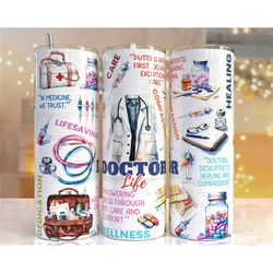 Doctor Life Profession Tumbler for Her, Medical Profession Tumbler Cup, Ideal Gift for Medical Doctor, Office Gift for B