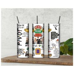 Friends, Design 1, Custom Names & Messages Added, Gifts For Him or Her, Personalized Tumbler w/Straw 20 OZ, Stainless St