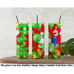 Mario , Video Games, 80's Theme, 80's TV, 80's Cartoons, 20 oz Sublimation tumber with straw