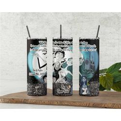 Corpse Bride, Valentine's Day Custom Names & Messages Added, Gifts For Him or Her, Personalized Tumbler w/Straw 20 OZ, S