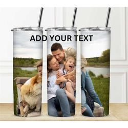 your image custom photo tumbler family add your own photo text personalised gift water bottle wedding gift memorial tumb