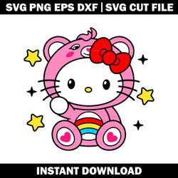 Hello Kitty Care Bear svg, Bluey cartoon svg, logo file svg, cartoon svg, logo design svg, digital download.