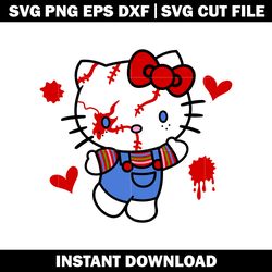 Hello Kitty Chucky face svg, Bluey cartoon svg, logo file svg, cartoon svg, logo design svg, digital download.