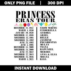 Princess Eras Tour Png, taylor swift Png, cartoon png, logo shirt png, digital file png, Instant download.